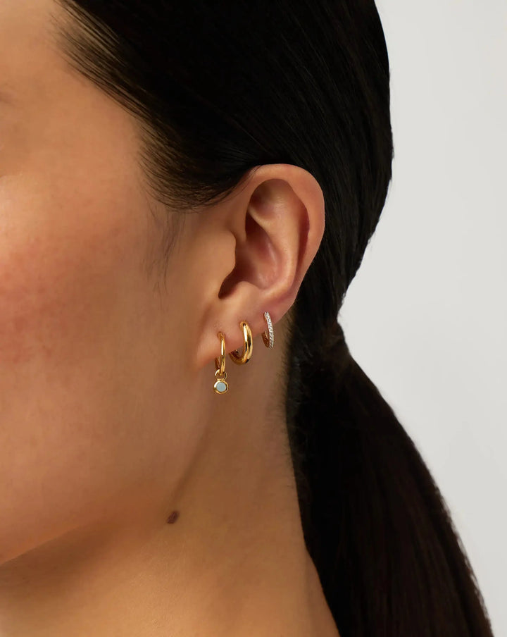 March Birthstone Necklace & Charm Set